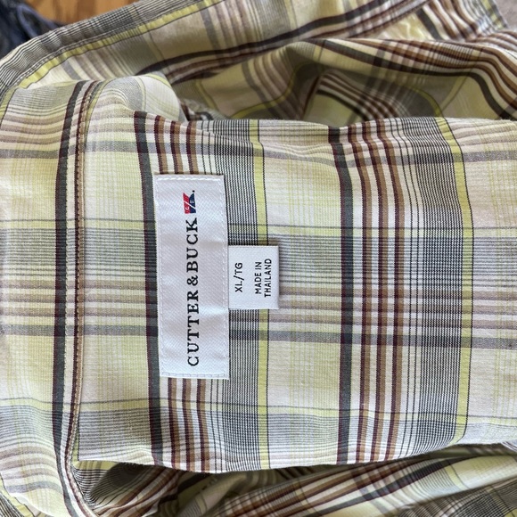 Cutter & Buck Plaid Dress Shirt Men’s XL - Picture 3 of 4